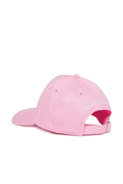 Hats And Caps | Logomania>DSQUARED2 Embroidered logo baseball cap minnie pink