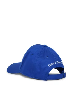 Hats And Caps | Logomania>DSQUARED2 Embroidered logo baseball cap blue surf the web