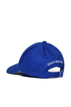 Accessories | Logomania>DSQUARED2 Embroidered logo baseball cap blue surf the web