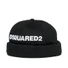 Hats And Caps | Logomania>DSQUARED2 Embroidered logo summer beanie black