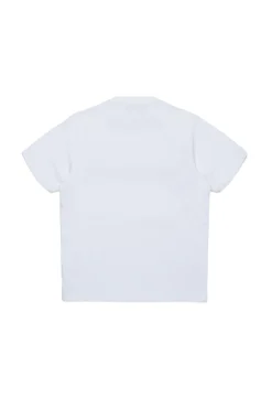 T-Shirts | Logomania>DSQUARED2 Evening T-shirt with glittered logo white