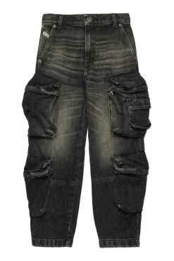 Denim-Mania | Denim-Mania>DIESEL Faded black straight jeans - D-Fish Denim Black