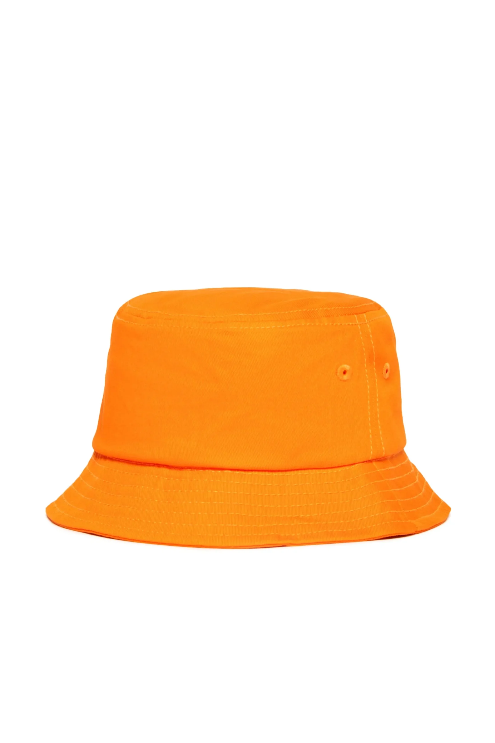 Hats And Caps | Oval D By Diesel>DIESEL Fisherman hat in gabardine branded with Oval D logo bright orange