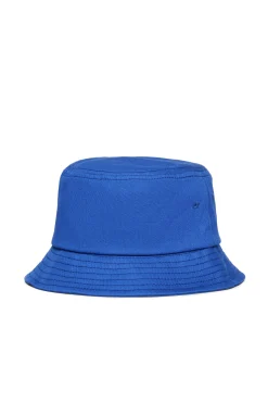 Hats And Caps | Oval D By Diesel>DIESEL Fisherman hat in gabardine branded with Oval D logo bright bluette