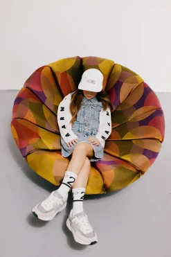 Hats And Caps | Logomania>MM6 MAISON MARGIELA Five-panel hat branded with numeric logo white