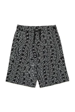 Shorts>N°21 Fleece allover Glitch shorts black