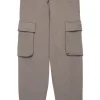Pants>DIESEL Fleece cargo pants with Oval D logo dark grey