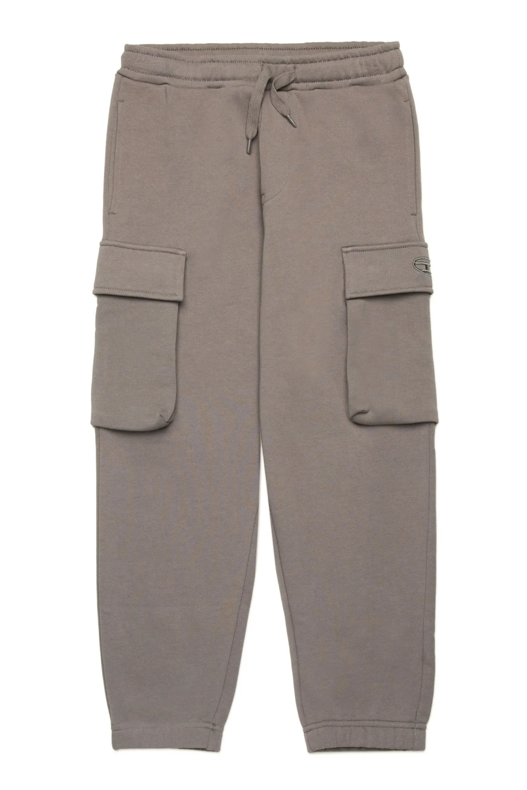 Pants>DIESEL Fleece cargo pants with Oval D logo dark grey