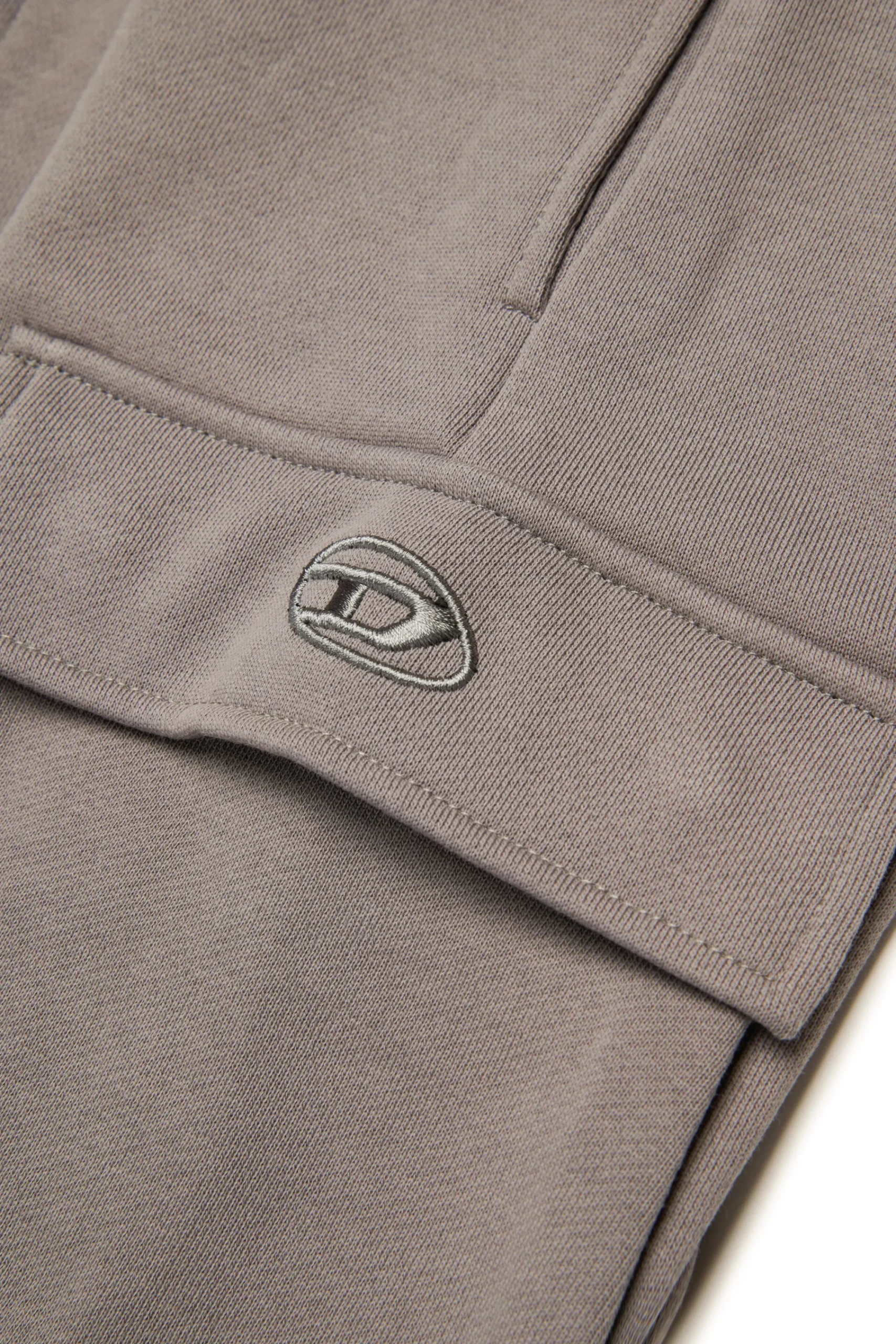 Pants>DIESEL Fleece cargo pants with Oval D logo dark grey
