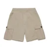 Shorts>DSQUARED2 Fleece cargo shorts with Maple Leaf medium gray
