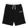 Shorts>N°21 Fleece colorblock shorts black