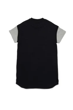 Dresses | Logomania>MARNI Fleece dress branded with Rhinestones black