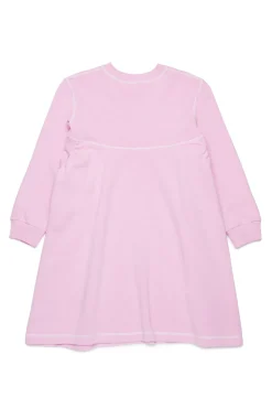 Dresses>MARNI Fleece dress with baguette logo antique lilac pink