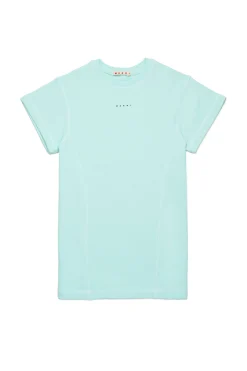 Dresses | Activewear>MARNI Fleece dress with contrasting seams placid blue