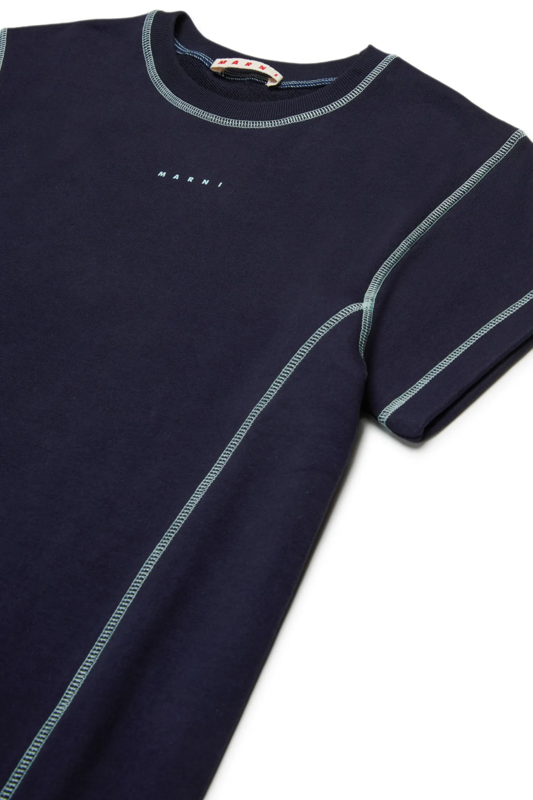 Dresses | Activewear>MARNI Fleece dress with contrasting seams blue navy