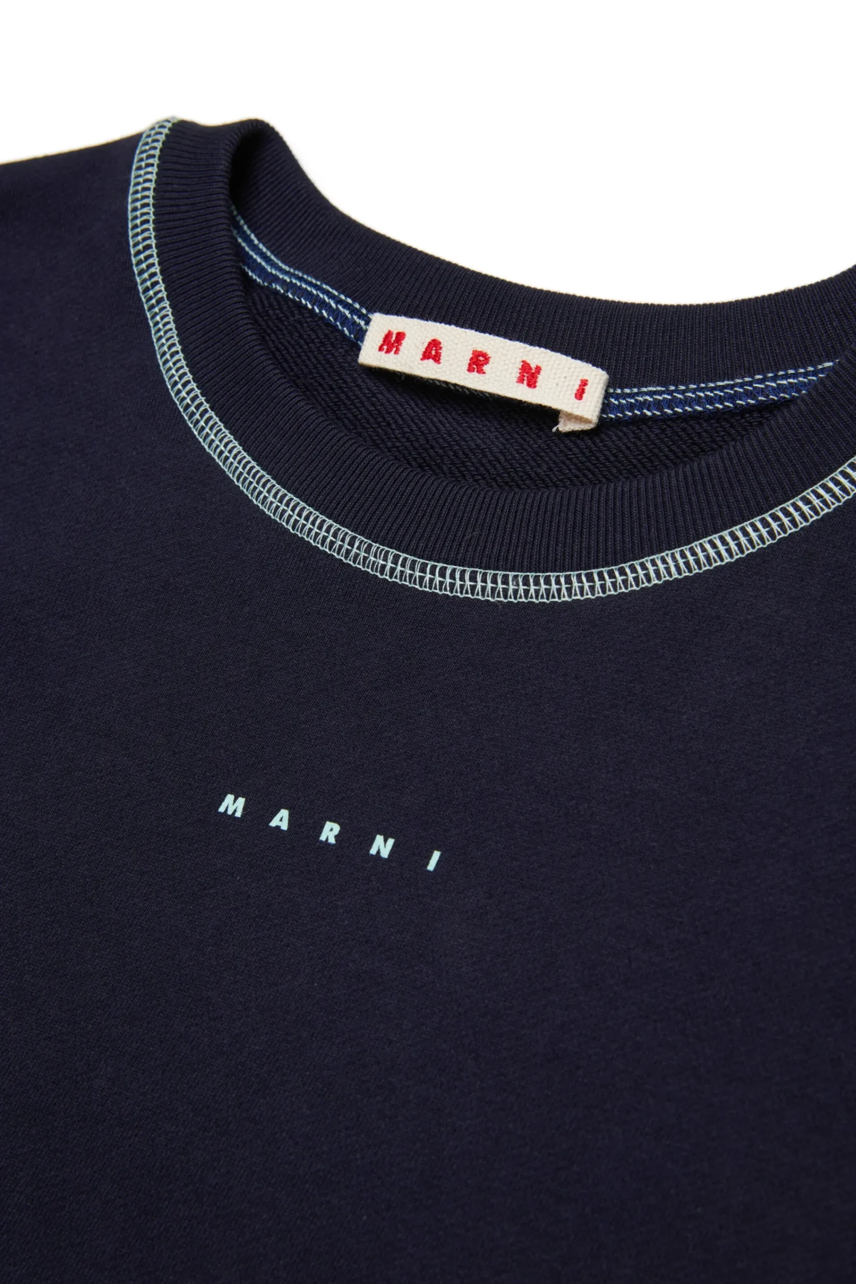 Dresses | Activewear>MARNI Fleece dress with contrasting seams blue navy