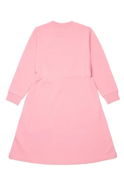 Dresses>DIESEL Fleece dress with Heart print pink