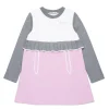 Dresses>MARNI Fleece dress with ruffles antique lilac pink