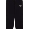 Oval D By Diesel | Oval D By Diesel>DIESEL Fleece jogger pants with Oval D logo black
