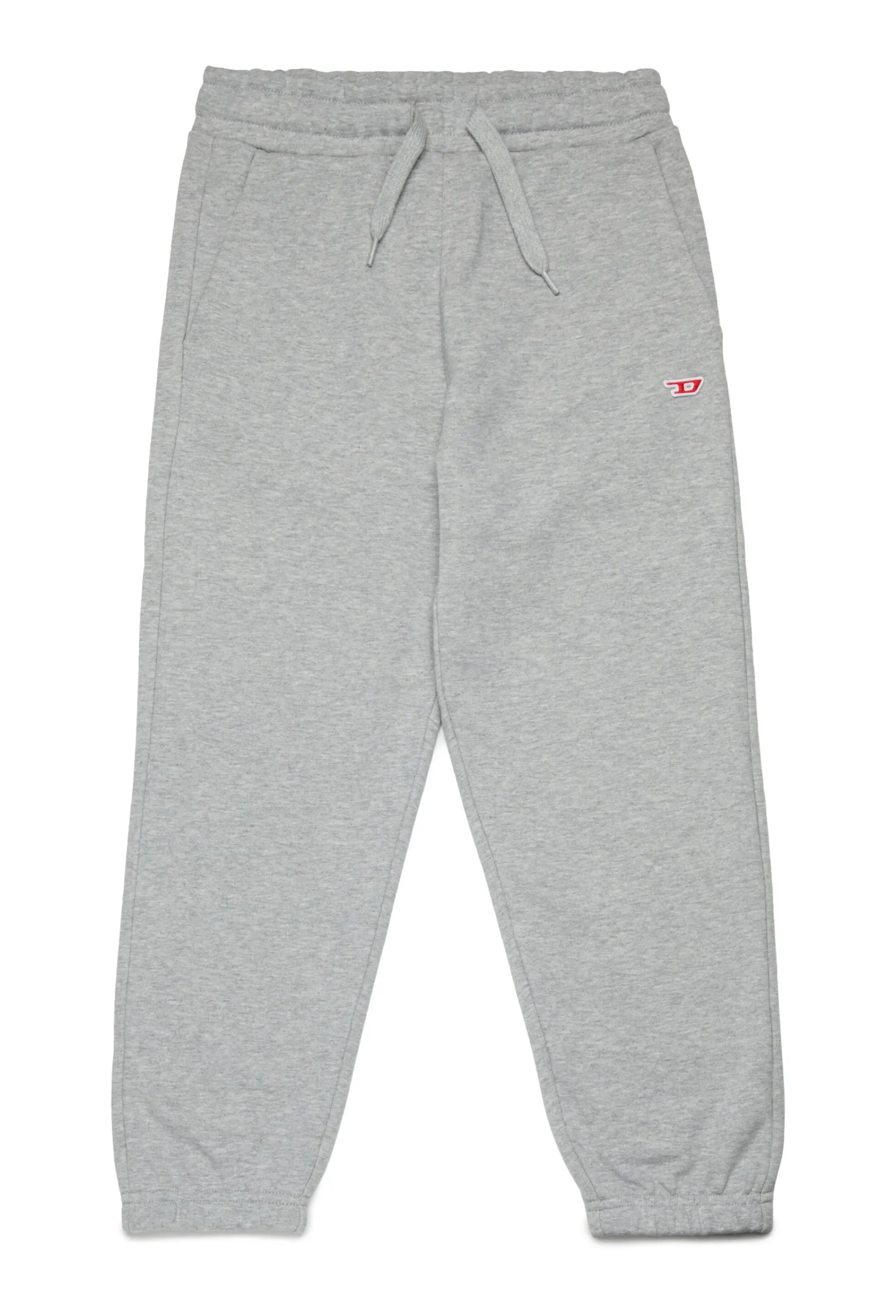 Pants | Activewear>DIESEL Fleece jogger pants with patch grey melange