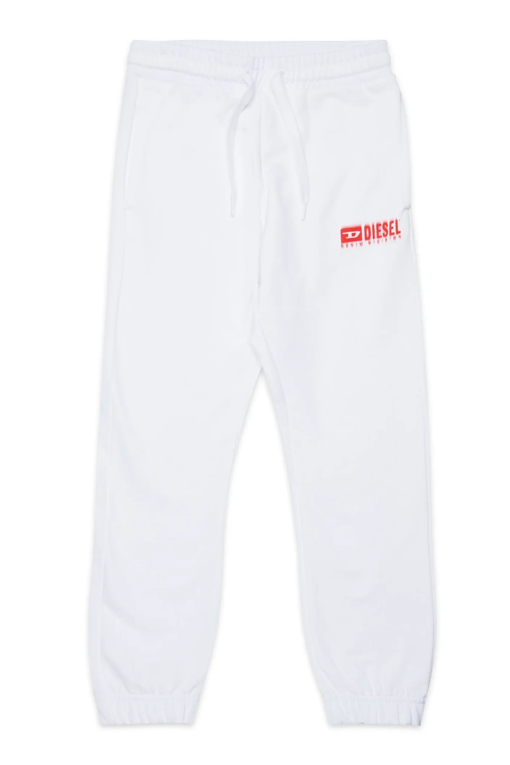 Activewear | Activewear>DIESEL Fleece jogger pants with degradé logo white