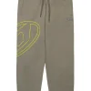Oval D By Diesel | Oval D By Diesel>DIESEL Fleece jogger pants with maxi Oval D logo dark grey