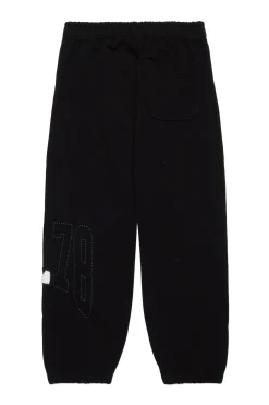 Logomania | Logomania>DIESEL Fleece jogger pants with DSL78 graphics black
