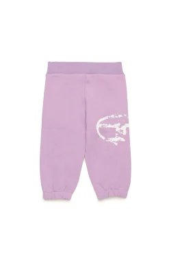 Oval D By Diesel | Oval D By Diesel>DIESEL Fleece jogger pants with Oval D logo lavender