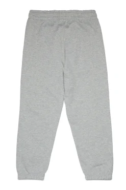 Pants | Activewear>DIESEL Fleece jogger pants with patch grey melange