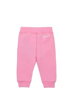 Activewear | Activewear>DSQUARED2 Fleece jogger pants with logo minnie pink