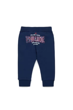 Activewear | Activewear>DSQUARED2 Fleece jogger pants with college print dark blue