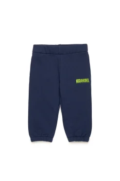Activewear | Activewear>DIESEL Fleece jogger trousers with degradé logo blue peacoat