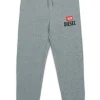 Pants | Pants>DIESEL Fleece jogger trousers with D logo grey melange
