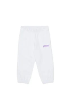 Activewear | Activewear>DIESEL Fleece jogger trousers with degradé logo white