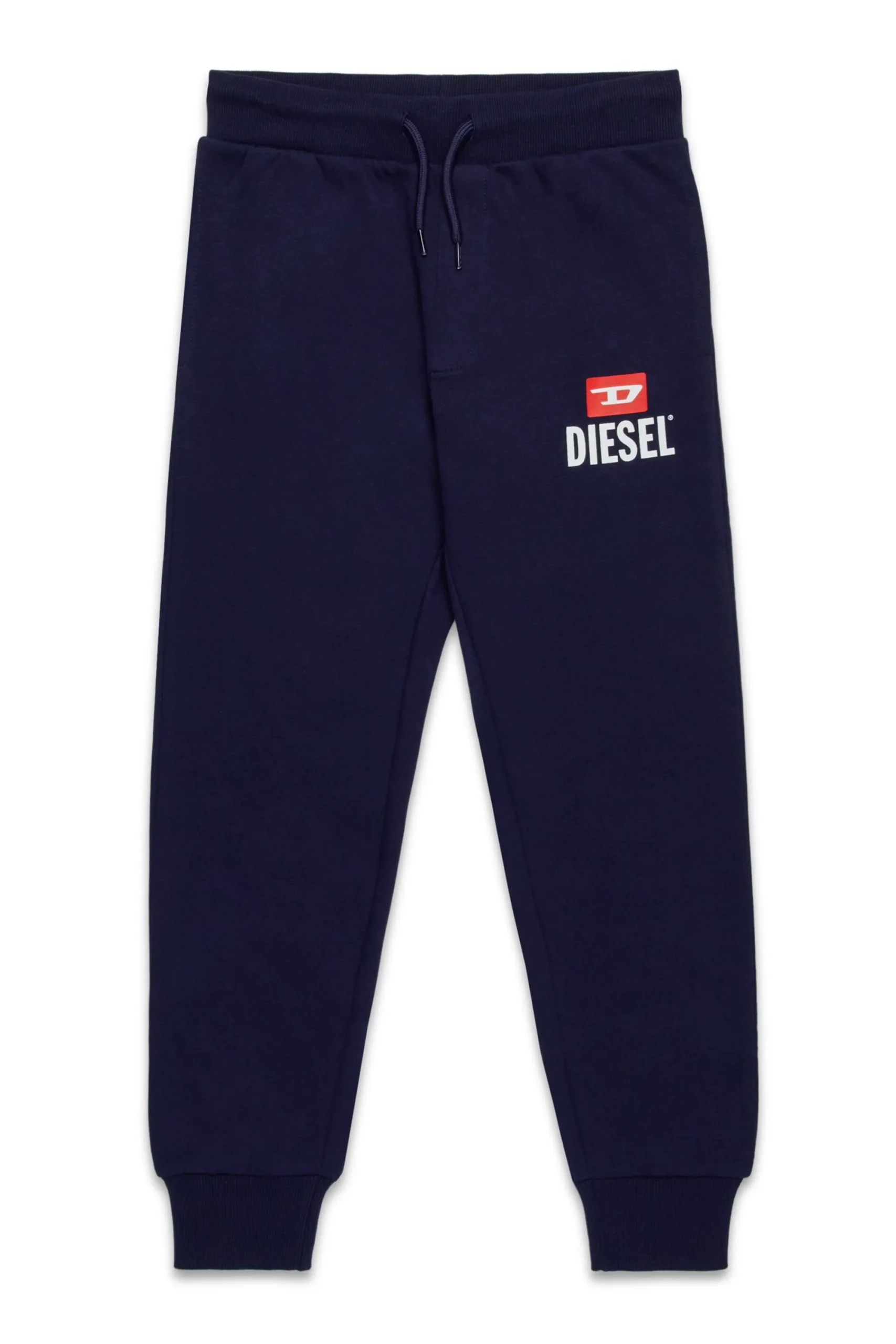 Pants | Pants>DIESEL Fleece jogger trousers with D logo blue peacoat