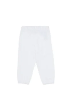 Activewear | Activewear>DIESEL Fleece jogger trousers with degradé logo white