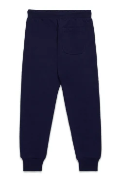 Pants | Pants>DIESEL Fleece jogger trousers with D logo blue peacoat