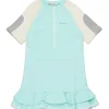 Dresses | Activewear>MARNI Fleece mini dress with colorblock details placid blue