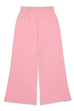Pants>DIESEL Fleece pants with heart graphics pink