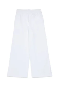 Pants>DIESEL Fleece pants with heart graphics white