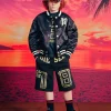 Activewear | Activewear>DIESEL Fleece shorts with college graphics black