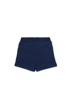 Activewear | Activewear>DSQUARED2 Fleece shorts with college print dark blue