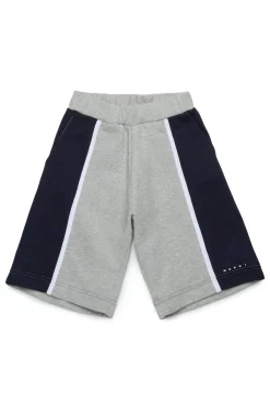 Shorts | Activewear>MARNI Fleece shorts with colorblock details blue navy
