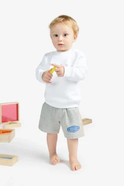 Activewear | Activewear>DIESEL Fleece shorts with colorblock inserts grey melange