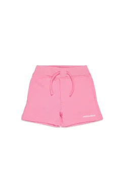 Activewear | Activewear>DSQUARED2 Fleece shorts with logo minnie pink