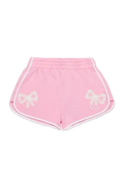 Shorts | Activewear>N°21 Fleece shorts with lace bows pink