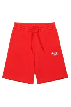 Activewear | Activewear>DIESEL Fleece shorts with Oval D logo red