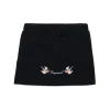 Skirts>DSQUARED2 Fleece skirt with Birds print black