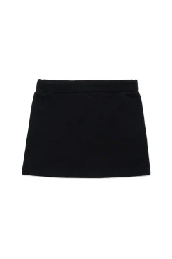 Skirts>DSQUARED2 Fleece skirt with Birds print black
