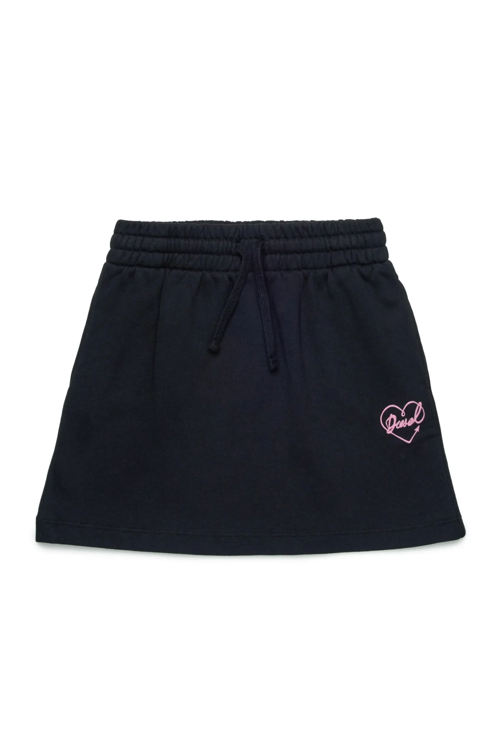 Skirts>DIESEL Fleece skirt with Heart print black